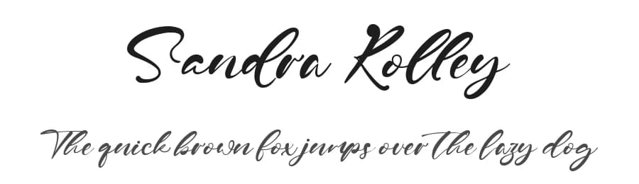 Sandra Rolley by Kong Font — Script Handwritten Font