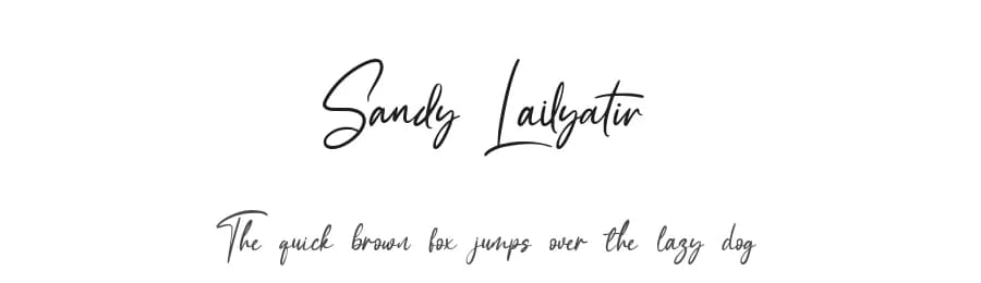 Sandy Lailyatir by StringLabs Creative Studio — Script Handwritten Font