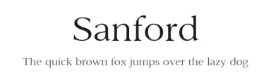 Sanford by Fat Cat Fonts — Serif Font — thumbnail 1
