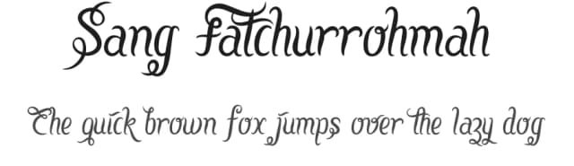 Sang Fatchurrohmah by Adien Gunarta — Script Handwritten Font