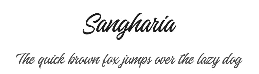 Sangharia by Bhadal Studio — Script Handwritten Font