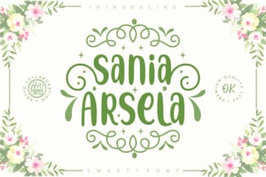 Sania Arsela Font by Adyfo (7NTypes) — Script Handwritten Font — thumbnail 1
