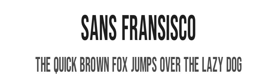 Sans Fransisco by Hanna Bie — Sans Serif Font
