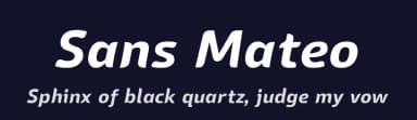 Sans Mateo by Paul Miller — Sans Serif Font — thumbnail 2