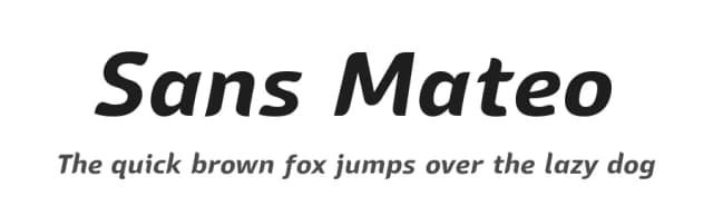 Sans Mateo by Paul Miller — Sans Serif Font