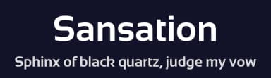 Sansation by Bernd Montag — Sans Serif Font — thumbnail 2