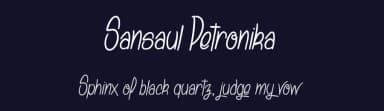 Sansaul Petronika by dcoxy - Greg Medina — Script Handwritten Font — thumbnail 2