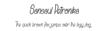 Sansaul Petronika by dcoxy - Greg Medina — Script Handwritten Font — thumbnail 1
