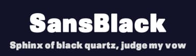 SansBlack by Manfred Klein — Sans Serif Font — thumbnail 2