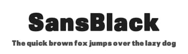 SansBlack by Manfred Klein — Sans Serif Font — thumbnail 1