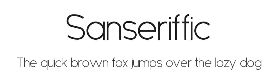Sanseriffic by Chequered Ink — Sans Serif Font