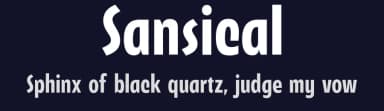 Sansical by Måns Grebäck — Sans Serif Font — thumbnail 2
