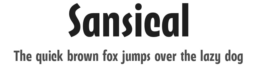 Sansical by Måns Grebäck — Sans Serif Font