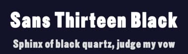 Sans Thirteen Black by Manfred Klein — Sans Serif Font — thumbnail 2