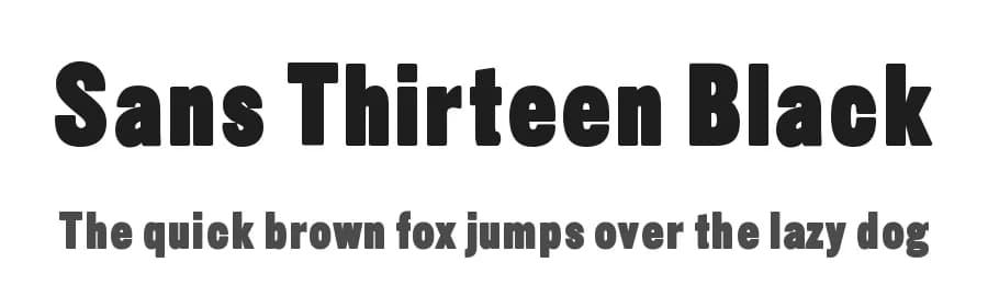 Sans Thirteen Black by Manfred Klein — Sans Serif Font