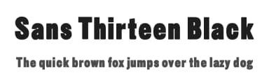 Sans Thirteen Black by Manfred Klein — Sans Serif Font — thumbnail 1