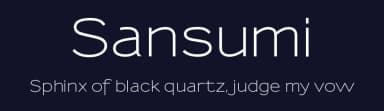 Sansumi by Manfred Klein — Sans Serif Font — thumbnail 2
