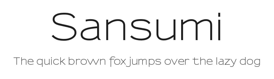 Sansumi by Manfred Klein — Sans Serif Font
