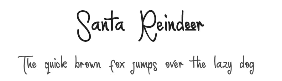 Santa Reindeer by Harjuno Kristanto — Script Handwritten Font