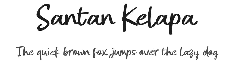 Santan Kelapa by Steven Joss — Script Handwritten Font