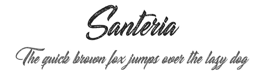 Santeria by Billy Argel Fonts ® — Script Handwritten Font