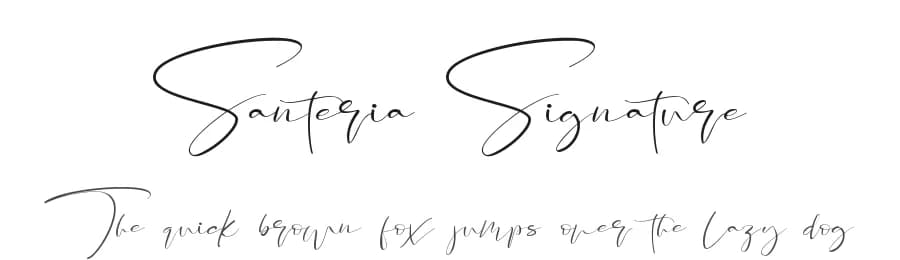 Santeria Signature by Letterara — Script Handwritten Font