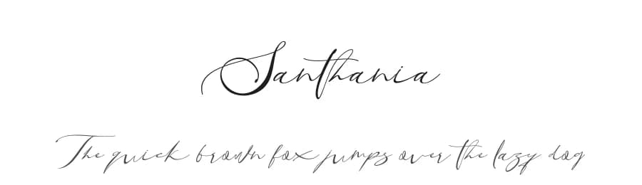 Santhania by Azkara Studio Co — Script Handwritten Font
