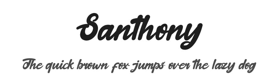 Santhony by Jadatype — Script Handwritten Font