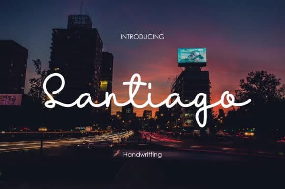 Santiago Font by pandastock — Script Handwritten Font