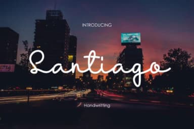 Santiago Font by pandastock — Script Handwritten Font — thumbnail 1
