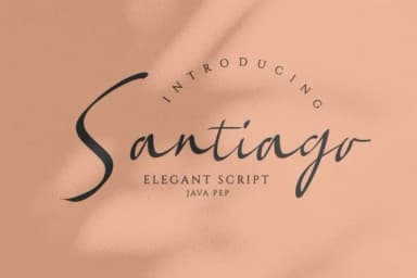 Santiago Font by JavaPep by JavaPep — Script Handwritten Font — thumbnail 1