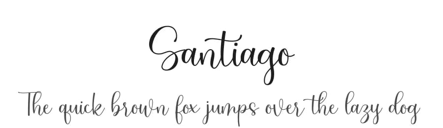 Santiago by Sunset Gallery — Script Handwritten Font