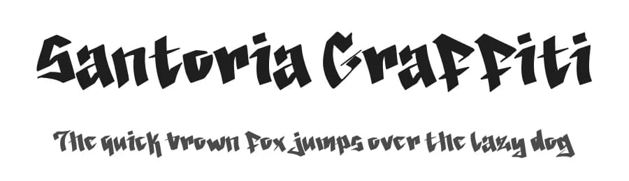 Santoria Graffiti by Yoga Letter — Script Handwritten Font
