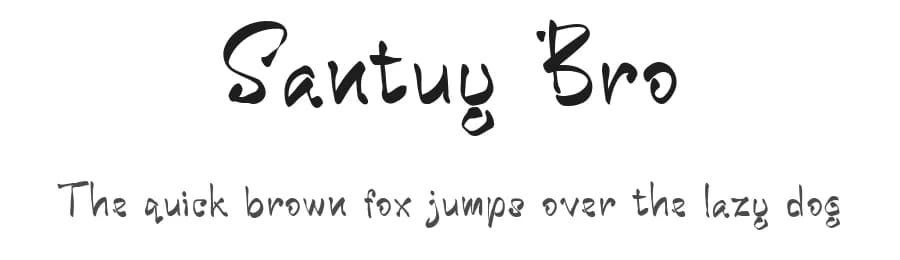 Santuy Bro by Reffan Suseno — Script Handwritten Font — preview 1
