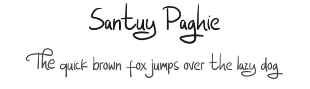 Santuy Paghie by SheillaType — Script Handwritten Font
