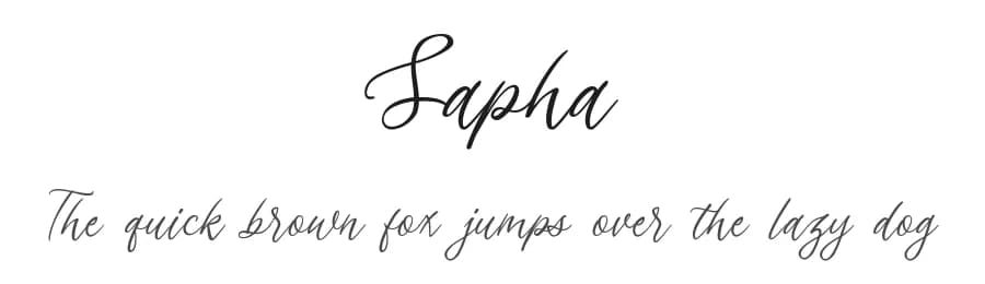 Sapha by Tegaki Script — Script Handwritten Font — preview 1