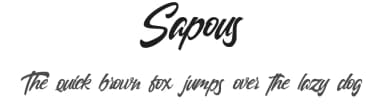 Sapous by hustletter — Script Handwritten Font — thumbnail 1
