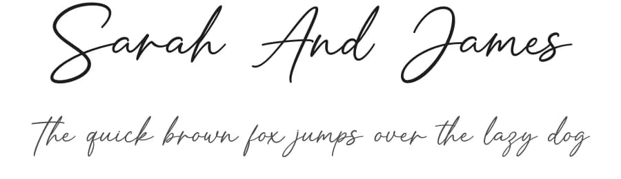 Sarah And James by Graphix Line Studio — Script Handwritten Font