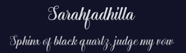 Sarahfadhilla by Deniz86 — Script Handwritten Font — thumbnail 2