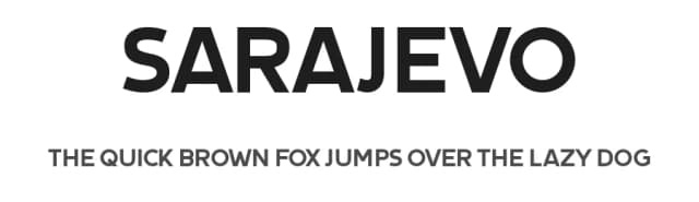 Sarajevo by Vladimir Nikolic — Sans Serif Font