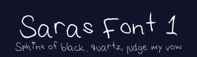 Saras Font 1 by Sara G — Script Handwritten Font — thumbnail 2