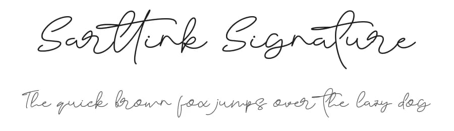 Sarttink Signature by DumadiStyle — Script Handwritten Font