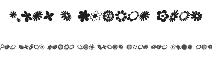 Saru's Flower Ding by sRB-Powers — Dingbats Font