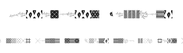 Sassafrassy Patterns by Emily Lime Design — Dingbats Font