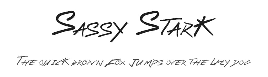 Sassy Stark by JSH creates — Script Handwritten Font