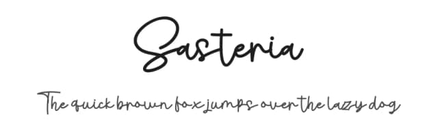 Sasteria by Hendra Pratama — Script Handwritten Font