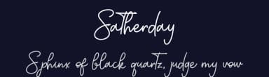 Satherday by Alif Ryan Zulfikar — Script Handwritten Font — thumbnail 2