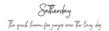 Satherday by Alif Ryan Zulfikar — Script Handwritten Font — thumbnail 1