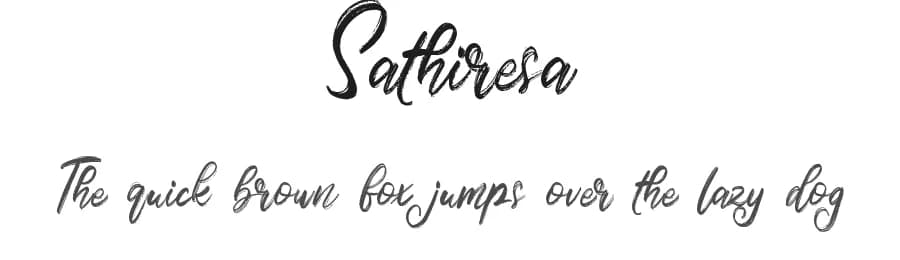 Sathiresa by Zeenesia Studio — Script Handwritten Font