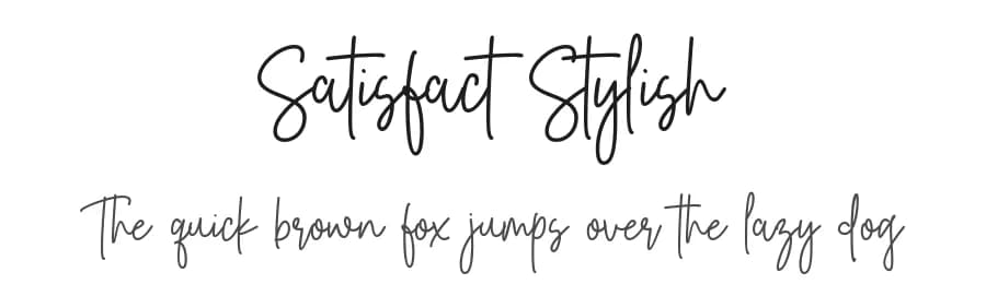 Satisfact Stylish by Letternun — Script Handwritten Font